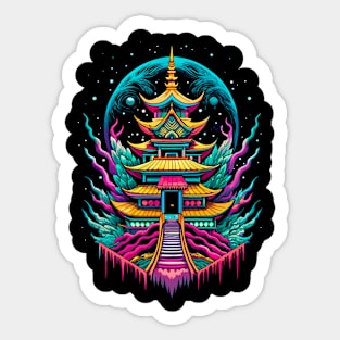 Japanese Temple Pagoda Sticker